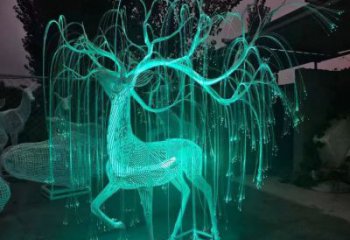 梅花鹿雕塑供應，花園小品，酒店燈光梅花鹿雕塑展品