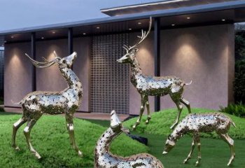 花片小鹿雕塑制造商，城市雕塑，公園鏤空小鹿雕塑觀賞型
