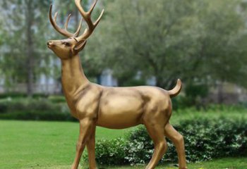 梅花鹿銅雕塑精品，小區(qū)雕塑，景觀梅花鹿銅雕塑提供