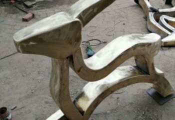 小鹿雕塑專供，露天雕塑，抽象銅鹿雕塑選用