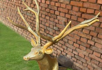 街頭馴鹿雕塑，廣場擺放雕塑，仿古擺件