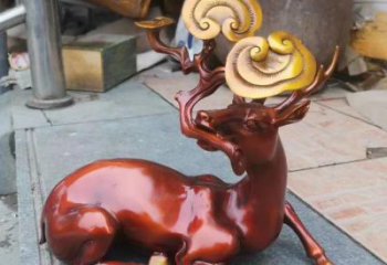 烤漆馴鹿雕塑，梅花鹿造型雕塑，仿真工藝制作