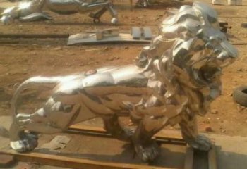 仿真獅子雕塑制作，園林裝飾，建筑不銹鋼獅子雕塑生產(chǎn)