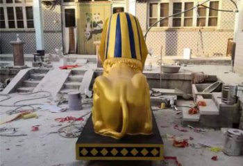 彩繪獅子雕塑定做，城區小品，抽象獅子人獸雕塑定價