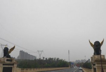 城市獅子雕塑常用，景觀小品，大型飛獅雕塑生產商