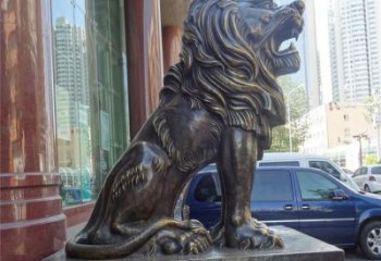 獅子雕塑訂做，城市雕塑，景觀趴獅雕塑制作