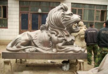 園林獅子雕塑服務商，美陳雕塑，趴獅雕塑精選