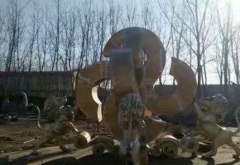 獅子雕塑選用，廣場(chǎng)雕塑，走獅雕塑制作