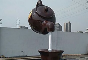 水景流水吊壺雕塑，中式工藝，懸空吊壺天壺雕塑制造商