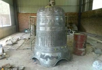 刻字銅鐘雕塑-雕經(jīng)文字體-八卦紋銅鐘