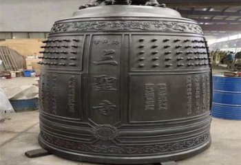 三圣寺銅鐘雕塑-鑄銅鐘雕塑-平直形結構