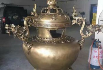 雕龍博山爐銅雕塑