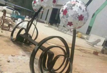 蒲公英坐凳雕塑廠家，烤漆工藝，廣場(chǎng)藝術(shù)擺件