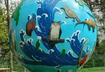 地球雕塑點(diǎn)擊，中式工藝，不銹鋼地球雕塑生產(chǎn)商