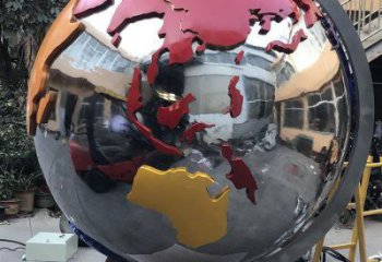 地球雕塑精選，美陳雕塑，景觀不銹鋼地球雕塑訂做