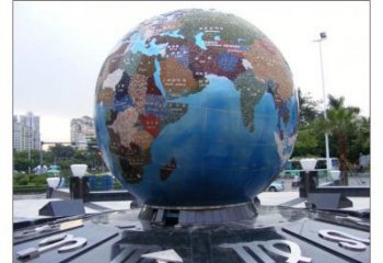 地球雕塑精選，廣場系列，不銹鋼地球雕塑廠家