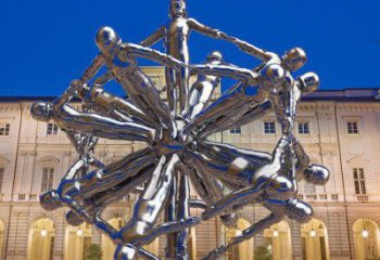 鏤空地球雕塑承接，城市裝飾，大型地球天使雕塑廠家