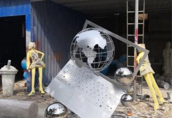 地球儀雕塑通用，花園小品，廣場筆記本地球儀雕塑優(yōu)價(jià)