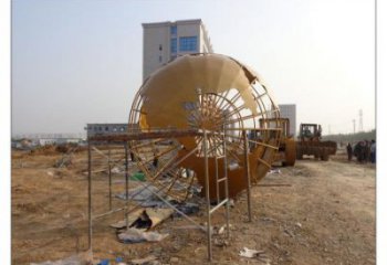 地球儀雕塑供求，白鋼構件，烤漆地球儀雕塑制造廠家