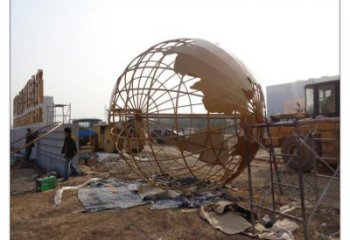 地球儀雕塑工程選用，美陳雕塑，烤漆地球儀雕塑制造商