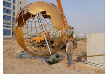 地球儀雕塑生產，廣場雕塑，烤漆地球儀雕塑生產商