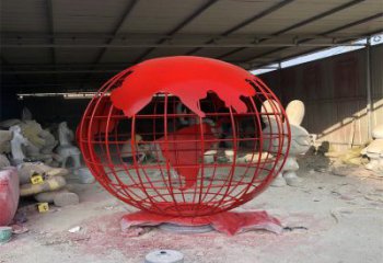 地球儀雕塑制造商，城區(qū)小品，烤漆地球儀雕塑制作廠家