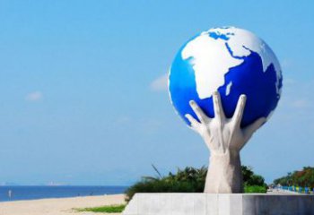 地球儀雕塑展品，公園小品，城市手托地球儀雕塑供需