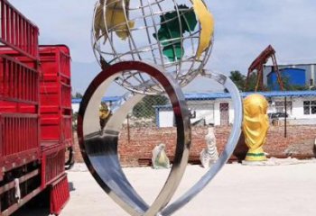 地球儀雕塑供給，戶外雕塑，景觀現(xiàn)代地球儀雕塑選用