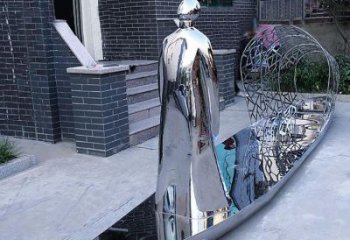 乘船人雕塑生產(chǎn)，公園小品，不銹鋼乘船人雕塑指用廠(chǎng)家