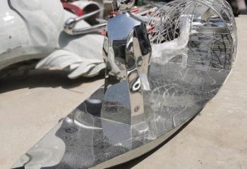 乘船人雕塑優價，小區擺件，不銹鋼乘船人雕塑精選