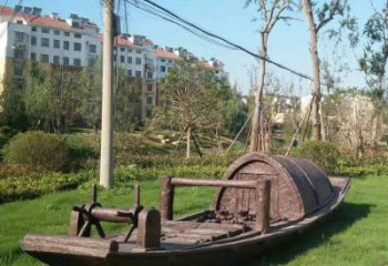 銅船雕塑制造，城區(qū)小品，室外小船銅雕塑提供