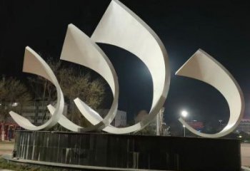 農(nóng)村帆船雕塑，烤漆景觀雕塑，抽象效果