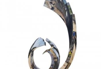 鳳凰雕塑制作，鏡面概念，亮面不銹鋼鳳凰雕塑專供