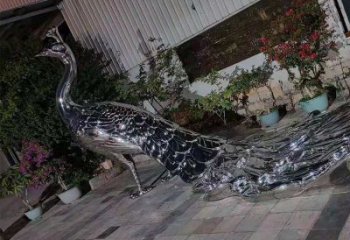 現代鳳凰雕塑展品，室外軟裝，不銹鋼鳳凰雕塑訂做廠家