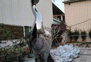 室外鳳凰雕塑展品，公園小品，不銹鋼鳳凰雕塑生產廠家