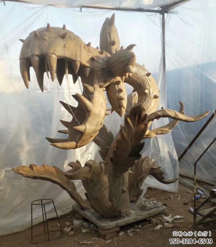 食人花雕塑定價(jià)，街頭雕塑，食人花雕塑制作精選