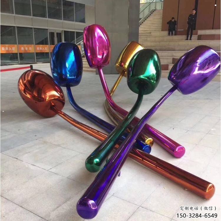 郁金香雕塑供應(yīng)，多彩藝術(shù)，不銹鋼郁金香雕塑廠家