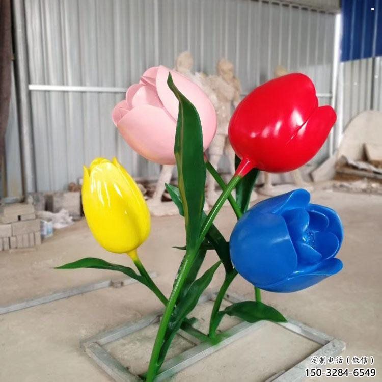 郁金香雕塑展品，公園小品，不銹鋼郁金香雕塑生產(chǎn)商