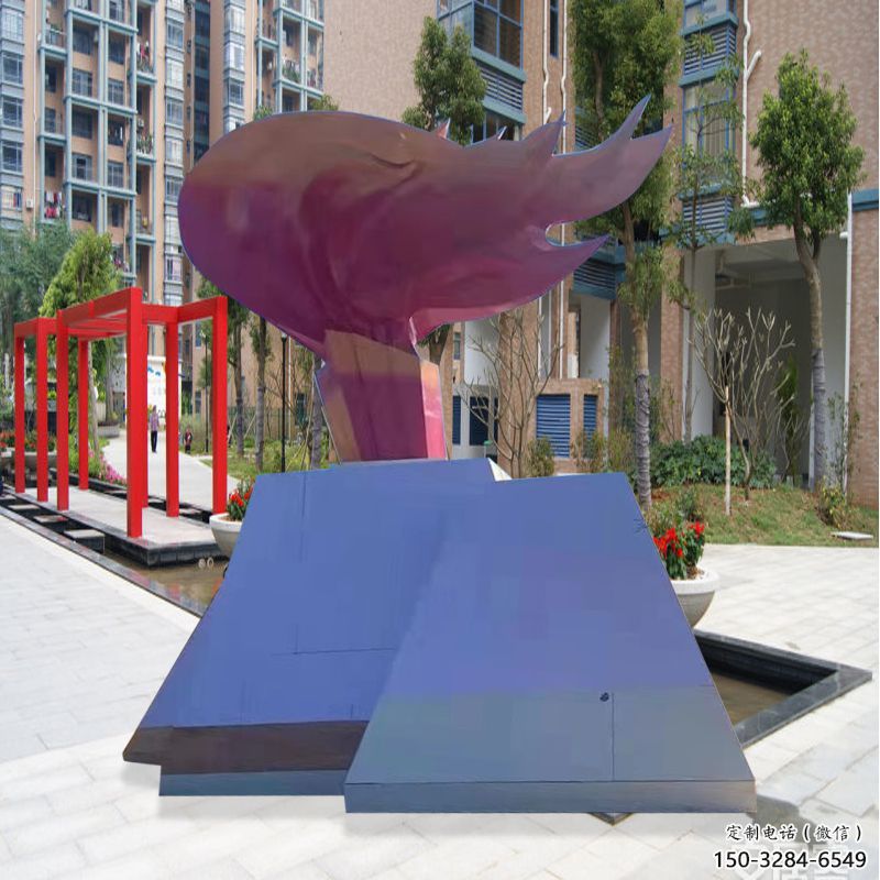 火炬雕塑精選，陸地擺件，不銹鋼火炬雕塑精品