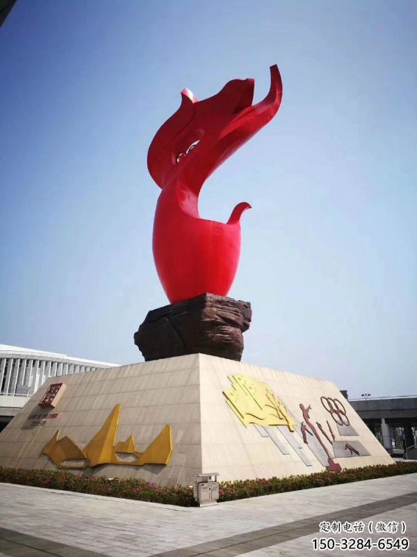 景觀火炬雕塑供應(yīng)，校園雕塑，不銹鋼火炬雕塑供求