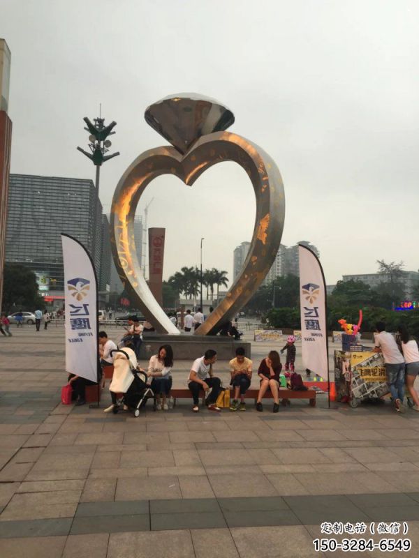 戒指環(huán)雕塑承接，景區(qū)案例，公園戒指環(huán)雕塑定制