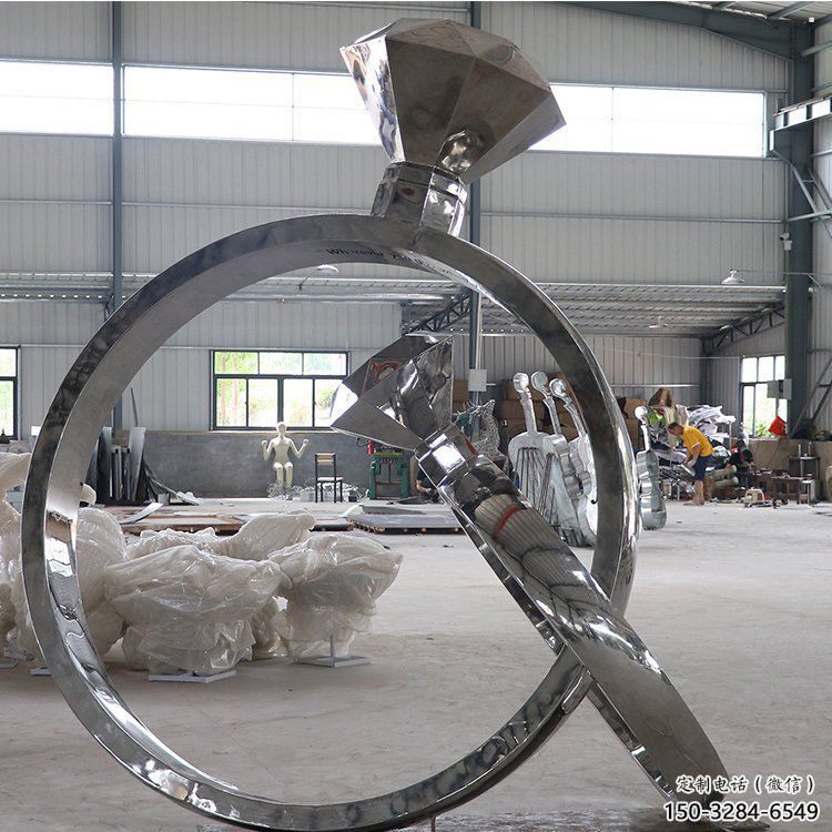 廣場鉆戒雕塑供需，廣場雕塑，鉆戒雕塑定制廠家