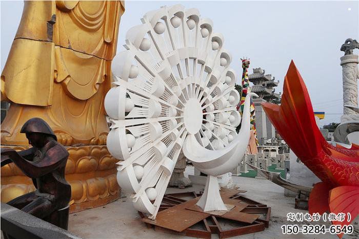 孔雀開屏雕塑擺件，地標擺件，孔雀開屏雕塑生產商