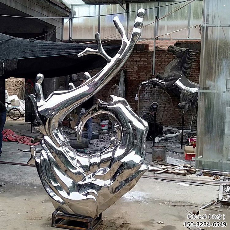 波浪雕塑供需，標(biāo)識(shí)雕塑，不銹鋼波浪雕塑制造商