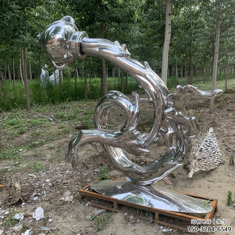 波浪雕塑制造商，鋼管組合，不銹鋼波浪雕塑優選