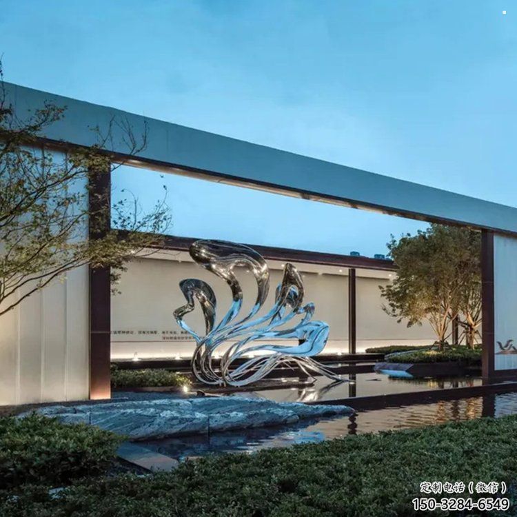 海浪紋雕塑制造，歐式風格，不銹鋼海浪紋雕塑供給