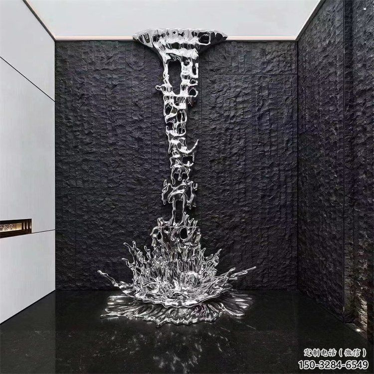 浪花雕塑優(yōu)價(jià)，鋼管組合，鏡面浪花雕塑異型