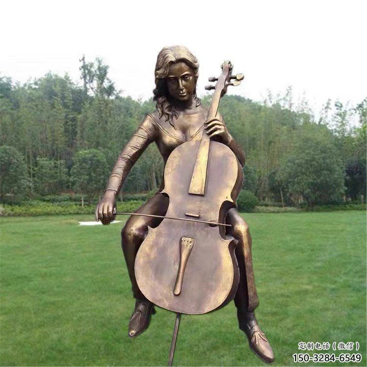 彈古箏雕塑供求，景區案例，民俗人物雕塑精選