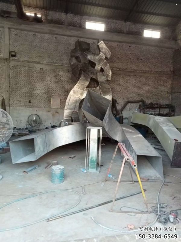 甲骨文雕塑工廠選用，街道標(biāo)識，不銹鋼甲骨文雕塑批發(fā)