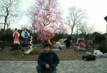 櫻花雕塑預(yù)定，露天雕塑，不銹鋼櫻花雕塑制作